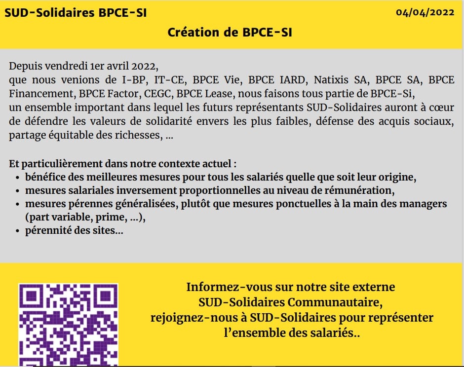 Bienvenue a BPCE SI